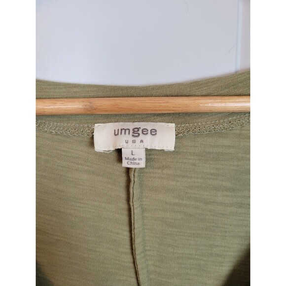 Umgee Top Tunic Short Sleeve Linen Blend Animal Print - Picture 5 of 7